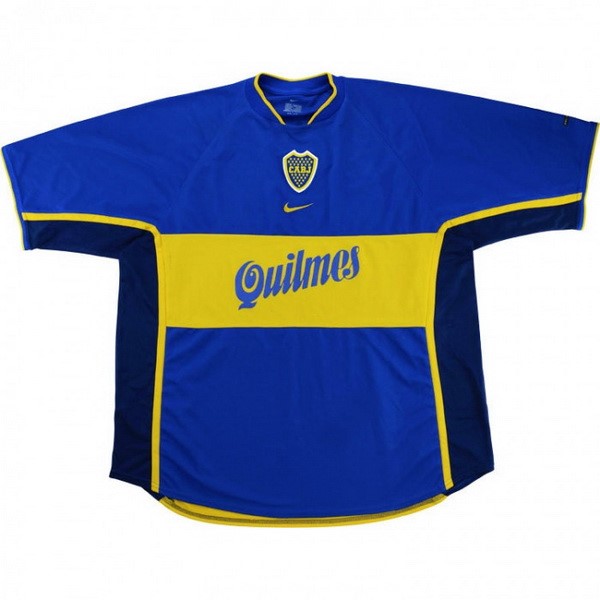 Camiseta Boca Juniors Replica Primera Ropa Retro 2001 Azul